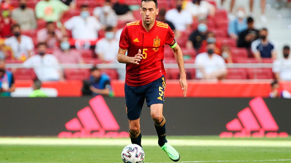Sergio Busquets durante su último partido con la Selección española