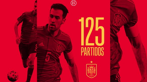 Sergio Busquets amplía su leyenda hasta los 125 partidos con España