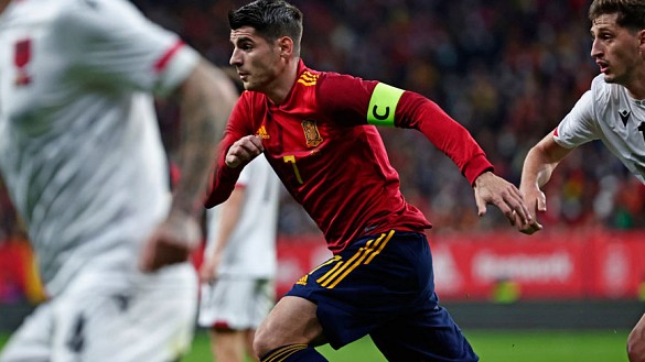 Álvaro Morata, ejerce como capitán de la Selección española 