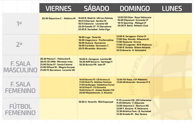 Mata Marcado Río Paraná Estos son los horarios, en un solo clic, de las competiciones del fin de  semana | rfef.es